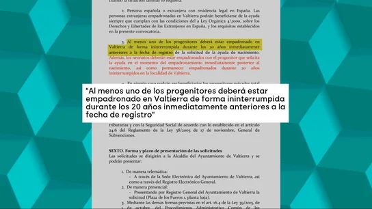 El alcalde de Valtierra, Navarra, exige 20 años de padrón para dar ayudas a la natalidad: "Los inmigrantes nos cuestan un pastizal" El alcalde de Valtierra, Navarra, exige 20 años de padrón para dar ayudas a la natalidad: "Los inmigrantes nos cuestan un pastizal"
