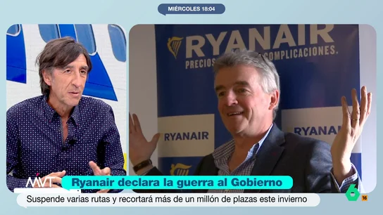 Benjamín Prado, sobre la guerra Ryanair-Aena: "Por estas cosas pienso que más valía una Iberia en mano que cien Ryanairs volando" Benjamín Prado analiza la guerra abierta entre Ryanair y Aena y en este vídeo carga duramente contra la aerolínea: "Es un abuso continuado del que estaría bien que nos pudiéramos defender".