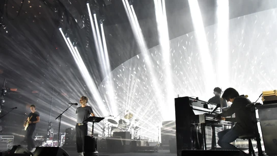 Radiohead, en concierto en el Madison Square Garden de Nueva York (Estados Unidos), en 2018 Radiohead, en concierto en el Madison Square Garden de Nueva York (Estados Unidos), en 2018