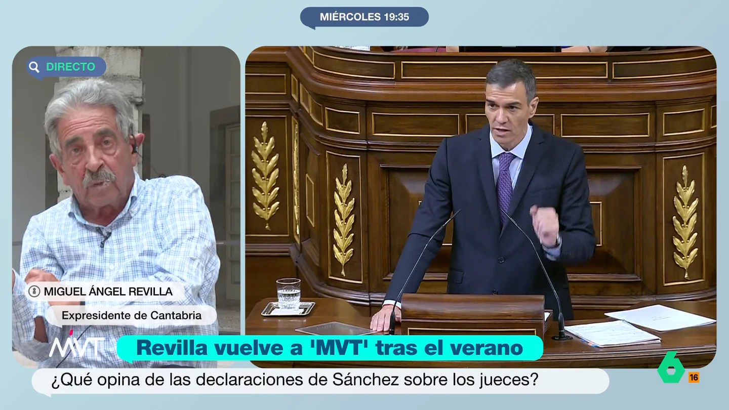 Miguel Ángel Revilla responde a Sánchez tras hablar de los jueces: "Hay que acatar las resoluciones judiciales, nos gusten o no" Miguel Ángel Revilla habla largo y tendido con Iñaki López y Cristina Pardo y, en este vídeo, valora las palabras de Pedro Sánchez sobre los jueces. Asegura que "no son santos", pero que el sistema ofrece "garantías judiciales totales".