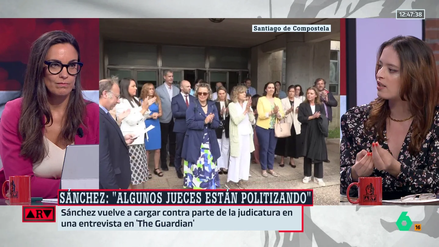 Elizabeth Duval ve un "síntoma de vacuidad política": "De la entrevista de Sánchez solo ha quedado el titular sobre los jueces" Elizabeth Duval ve un "síntoma de vacuidad política": "De la entrevista de Sánchez solo ha quedado el titular sobre los jueces"