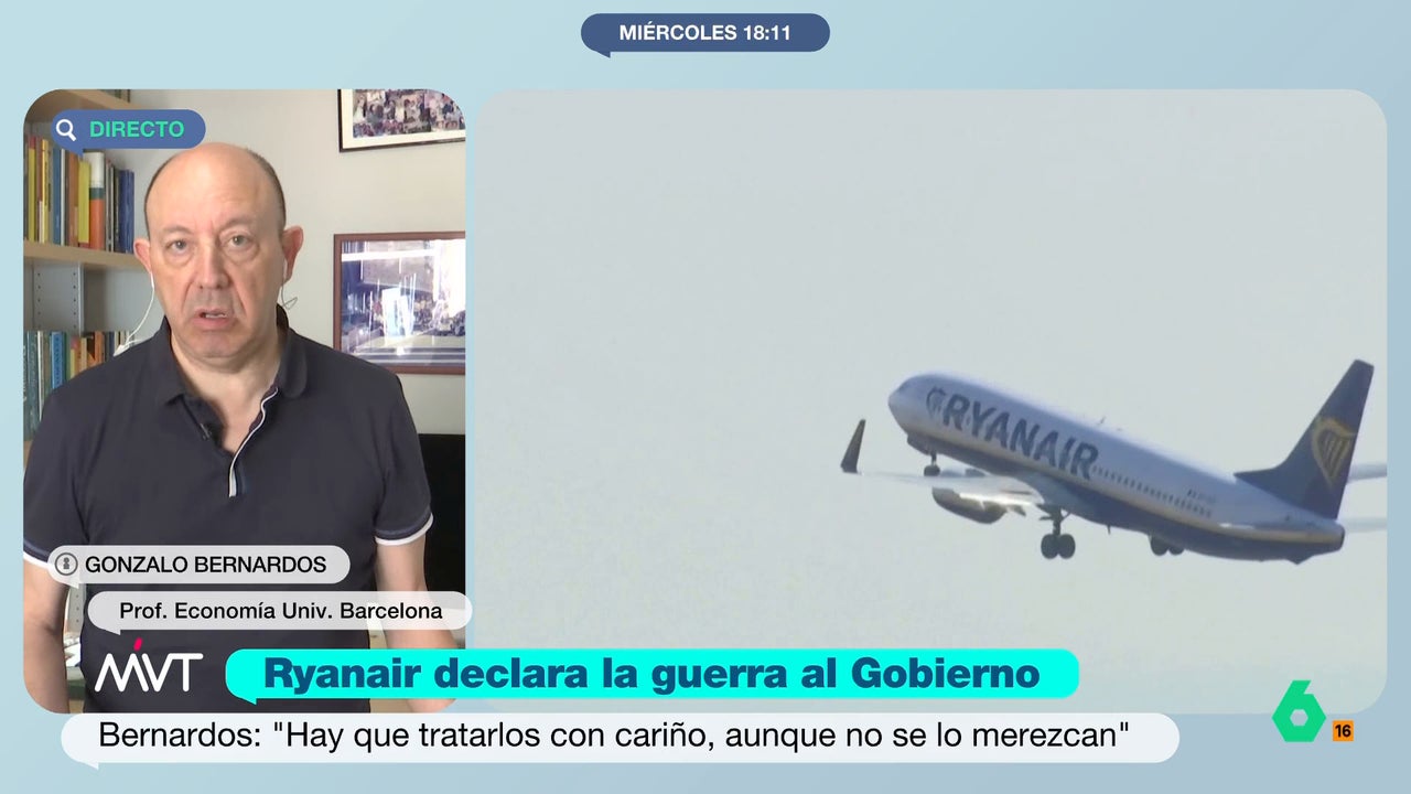 Gonzalo Bernardos critica a Aena por Ryanair: "A estas compañías hay que tratarlas con cariño, aunque no lo merezcan"
