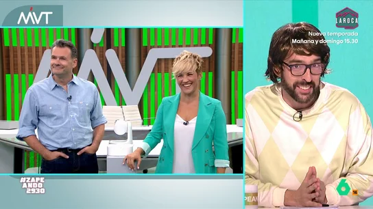 Dani Mateo se 'esconde' para que Iñaki López no se burle de su look noventero: "Si habitualmente es dañino..." Los zapeadores conectan con Más Vale Tarde con looks inspirados en los años 90. El presentador de Zapeando, para evitar que López se burle de él, ha decidido encomendar la conexión a Quique Peinado. ¿Conseguirá evitar los dardos de Iñaki?