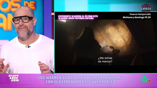 Alberto Rey ha visto 'Expediente Warren: El último rito' y lo tiene claro: "Mi terapia va a correr a cargo de ese programa" Alberto Rey, que sufre viendo películas de terror, ha visto 'Expediente Warren: El último rito' y en este vídeo explica qué le ha parecido, desde una Vera Farmiga que "no puede molar más", hasta un Patrick Wilson con "el carisma de una medusa".
