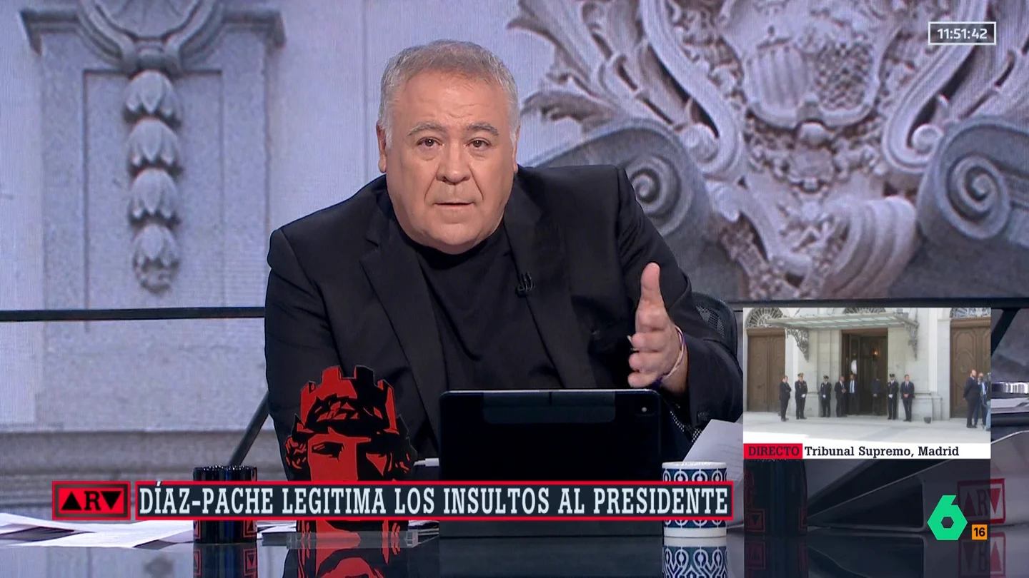 La reacción de Ferreras a las palabras del portavoz del PP La reacción de Ferreras a las palabras del portavoz del PP
