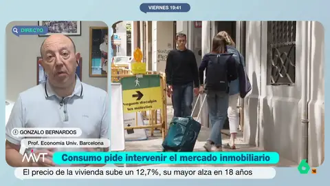 Gonzalo Bernardos aclara si los pisos turísticos son los causantes de la subida de precios de las viviendas El economista considera que se está construyendo un relato alrededor de las viviendas turísticas "para engañar a la población". Además, tiene claras qué medidas se podrían seguir para solucionar la crisis de la vivienda.
