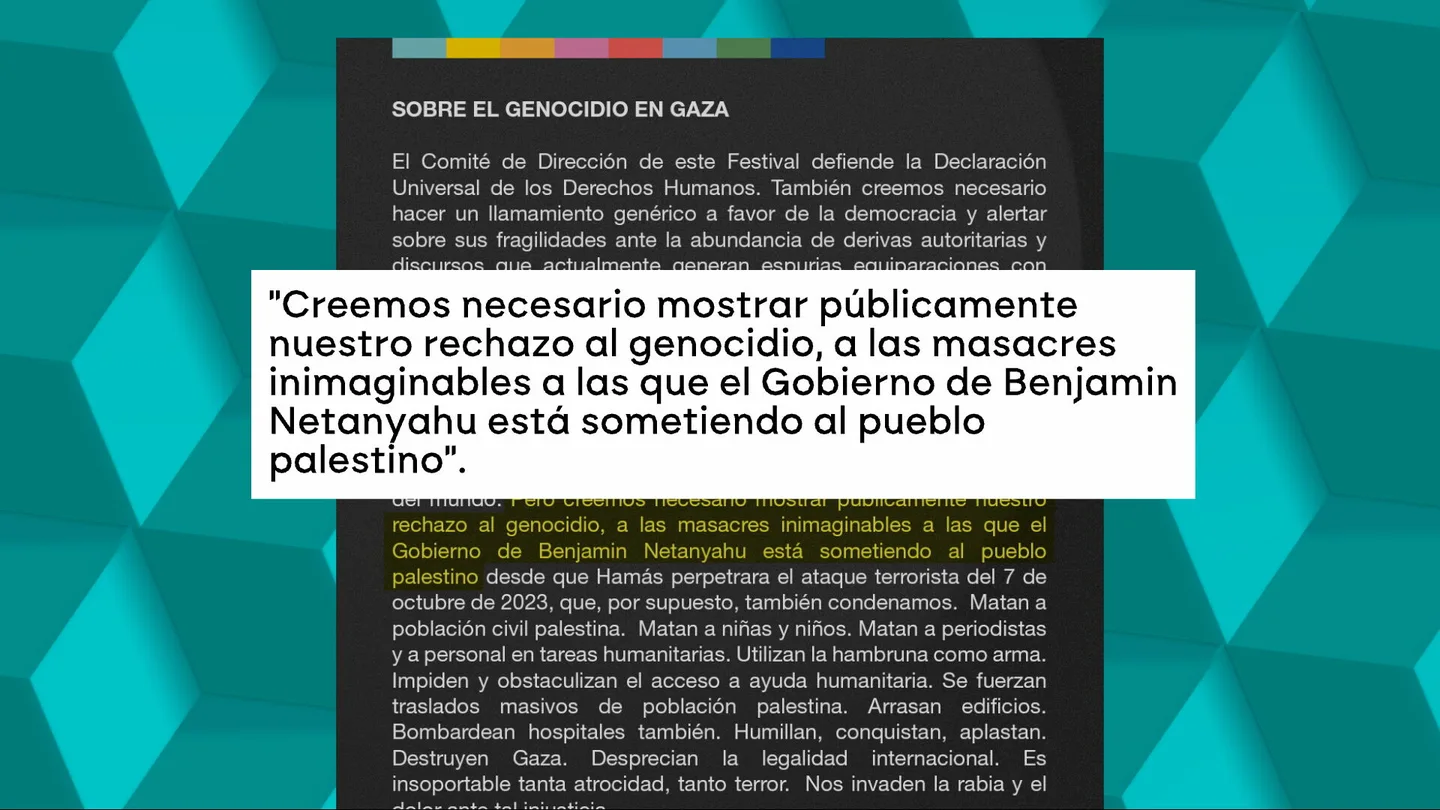 Comunicado del Festival Internacional de Cine de San Sebastián contra el genocidio en Gaza Comunicado del Festival Internacional de Cine de San Sebastián contra el genocidio en Gaza