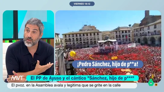 Pedro Águeda, sobre los ataques de Ayuso y el PP a Sánchez: "Han logrado mostrarse como antisistema con posturas reaccionarias" Pedro Águeda reflexiona en este vídeo sobre los duros ataques del PP de Ayuso a Pedro Sánchez, llegando incluso a avalar los insultos al presidente, que llega a la gente joven que "cree que está siendo rebelde, cuando en realidad es un trampantojo".