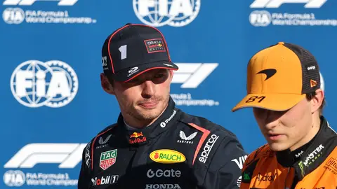 Max Verstappen junto a Oscar Piastri tras la clasificación del GP de Italia Max Verstappen junto a Oscar Piastri tras la clasificación del GP de Italia