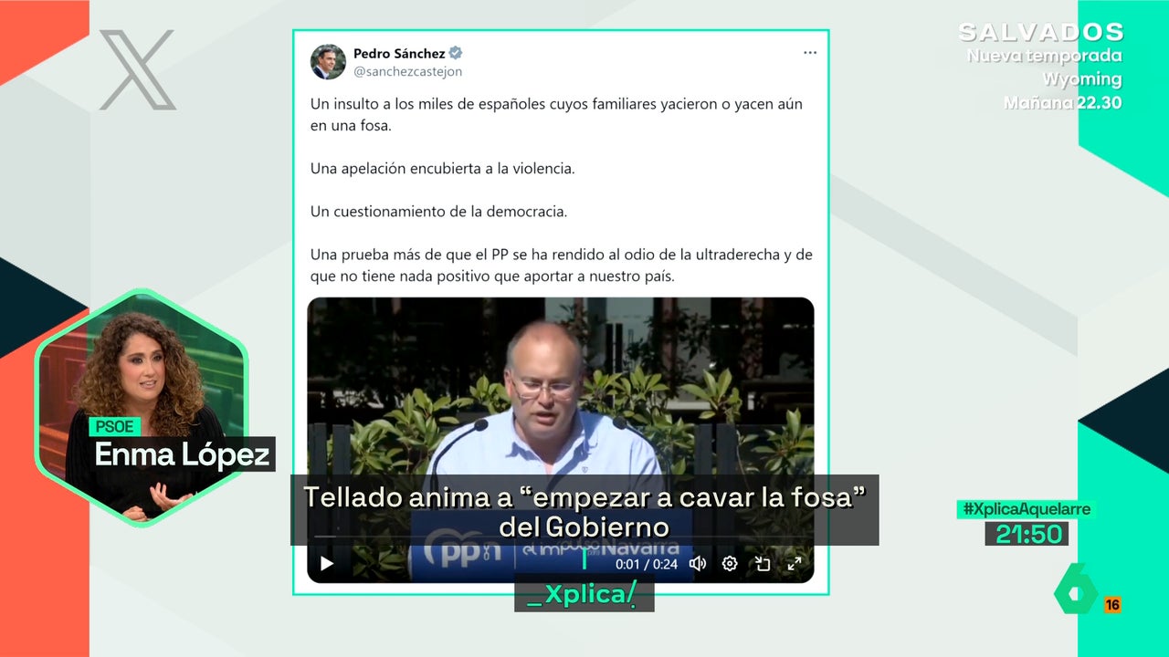 La indignación de Enma López (PSOE) con las últimas declaraciones de Tellado: "Es lenguaje golpista contra un gobierno democrático"