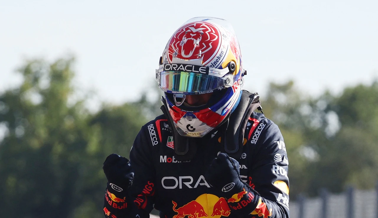 Max Verstappen tras su pole en Monza