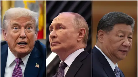 De izquierda a derecha: Trump, Putin y Xi Jinping De izquierda a derecha: Trump, Putin y Xi Jinping