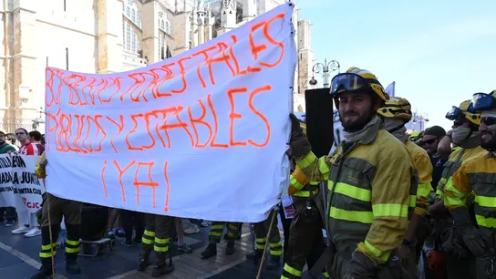 Marcha en León en apoyo a los Bomberos Marcha en León en apoyo a los Bomberos