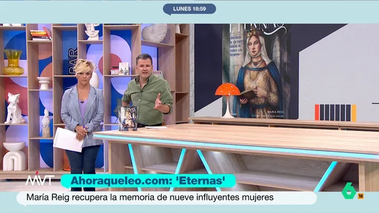 Iñaki López en ‘Ahora qué leo’: "Nuestra recomendación de lectura para María Pombo" El presentador de Más Vale Tarde no duda en lanzar una pulla a María Pombo tras las palabras de la influencer sobre la lectura. Pombo afirmaba, en un vídeo, que una persona no es mejor porque le guste leer.