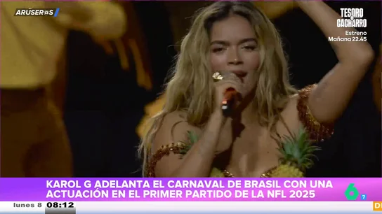 Karol G adelanta el Carnaval de Brasil cantando 'Si antes te hubiera conocido' en un partido de la NFL Karol G adelanta el Carnaval de Brasil cantando 'Si antes te hubiera conocido' en un partido de la NFL