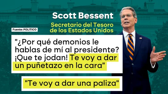 El secretario del Tesoro de Trump amenaza a un funcionario de Vivienda con darle "un puñetazo en la maldita cara" El secretario del Tesoro de Trump amenaza a un funcionario de Vivienda con darle "un puñetazo en la maldita cara"