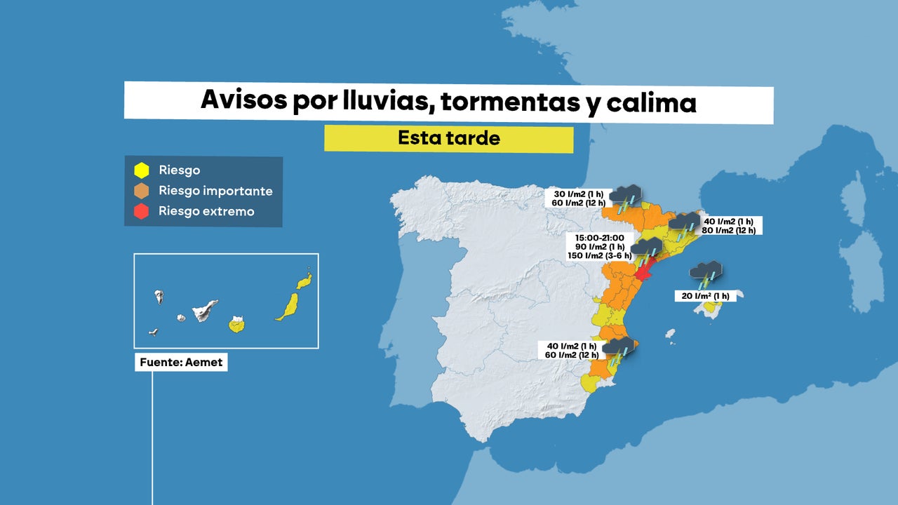 Aviso rojo en Tarragona por lluvias torrenciales: el fuerte temporal afectará al este de España y Baleares hasta el miércoles