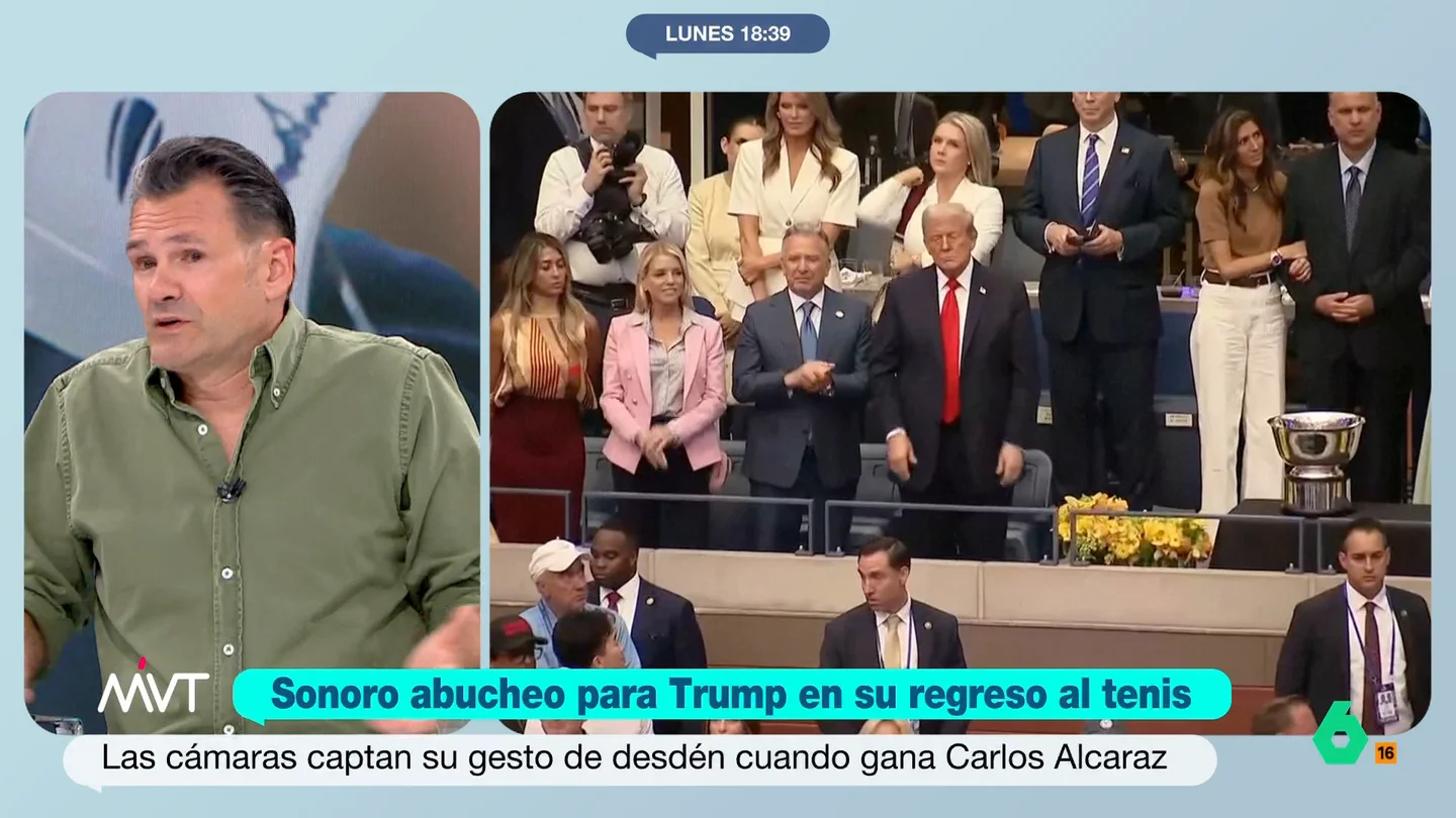 Iñaki López, sobre las críticas a Alcaraz por hablar de la presencia de Trump: “Si no quieres acabar en Guantánamo..." Iñaki López y Cristina Pardo reaccionan a las críticas a Carlos Alcaraz por decir que era un "privilegio" la presencia de Donald Trump en la final del US Open, que terminó ganando: "Pedirle a él que abandere la resistencia..."