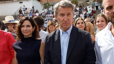 Alberto Núñez Feijóo, acompañado de Isabel Díaz Ayuso, durante un acto del PP Alberto Núñez Feijóo, acompañado de Isabel Díaz Ayuso, durante un acto del PP