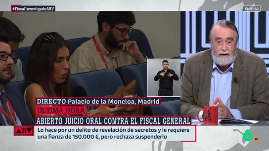 García Cuartango, sobre la fianza de 150.000 euros del fiscal general: "Me ha dejado perplejo" García Cuartango, sobre la fianza de 150.000 euros del fiscal general: "Me ha dejado perplejo"