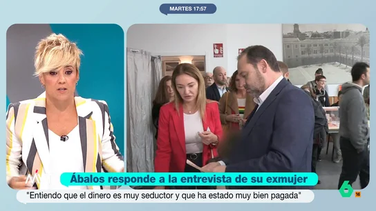 Cristina Pardo: “Cómo estaremos en este país para que la noticia sea un exministro tirándose de los pelos con su exmujer” Carolina Perles, exmujer de José Luis Ábalos, ha dado a entender, en una nueva entrevista, que su exmarido podría haberse enriquecido con 'mordidas'. Además, ha indicado que ese dinero podría estar en el extranjero.