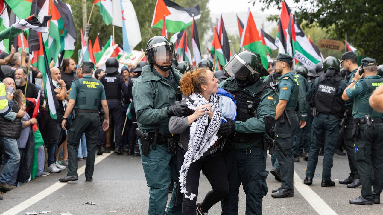 La Audiencia Nacional abre diligencias por las protestas propalestinas en La Vuelta ante un posible delito de odio