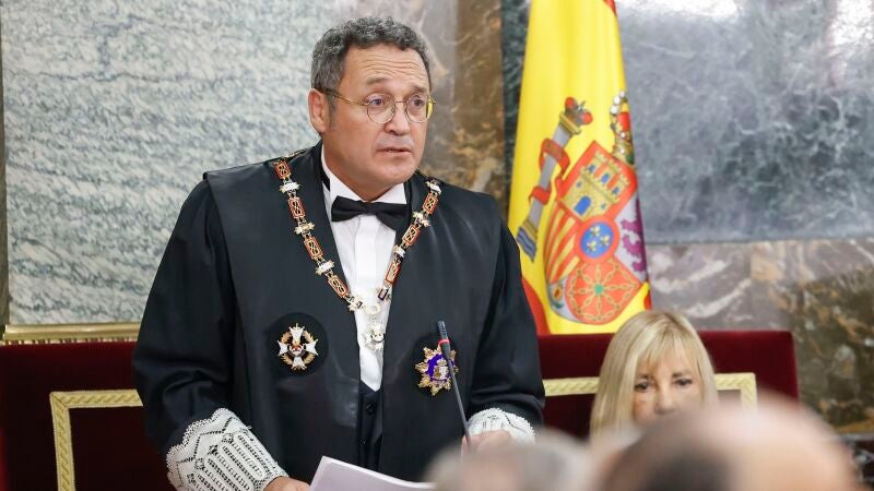 El fiscal general del Estado, Álvaro García Ortiz durante el tradicional acto de apertura del año judicial