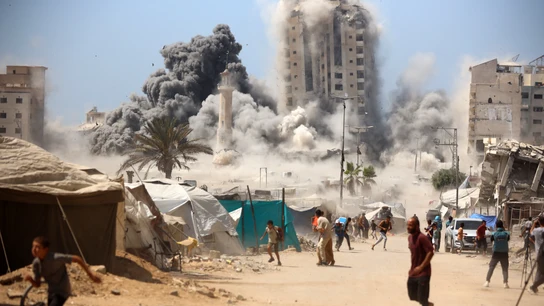 Imagen de un ataque de Israel contra un edificio residencial de la Ciudad de Gaza el 5 de septiembre de 2025 Imagen de un ataque de Israel contra un edificio residencial de la Ciudad de Gaza el 5 de septiembre de 2025