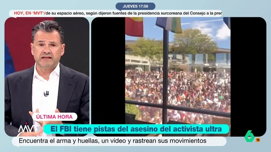 Iñaki López, sobre Charlie Kirk: "Es absolutamente execrable su asesinato, pero poco bueno se puede decir de él" "Estaba en contra de negros, judíos, homosexuales, migrantes... de lo único que estaba a favor era del derecho a portar armas", apunta Iñaki López en este vídeo donde, junto a Zaida Cantera, analizan el perfil del activista ultra Charlie Kirk.