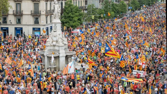Vista de la movilización con motivo de la Diada del 11 de septiembre Vista de la movilización con motivo de la Diada del 11 de septiembre