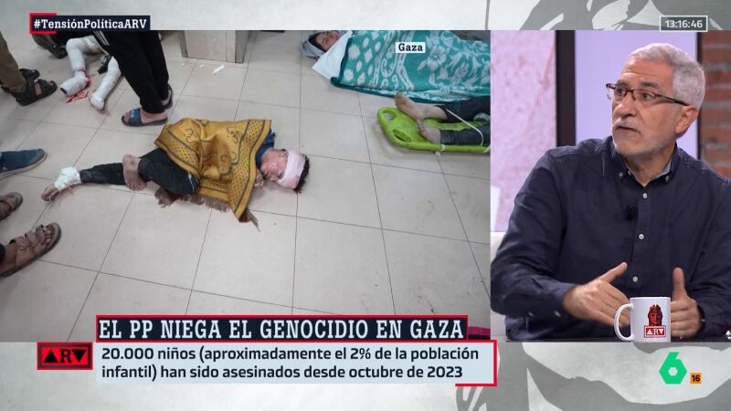 Llamazares, sobre el PP que niega el genocidio en Gaza: "He visto cortinas de humo en política, pero cortinas de sangre como estas no"