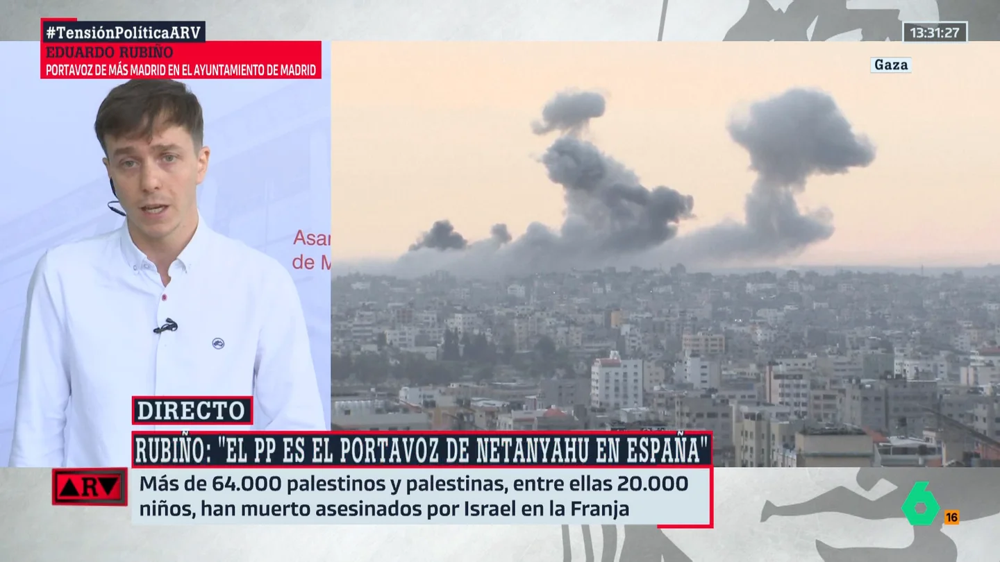 El portavoz de Más Madrid, sobre las palabras Díaz Pache: "Ayuso y el PP actúan como portavoces de Netanyahu en España" El portavoz de Más Madrid, sobre las palabras Díaz Pache: "Ayuso y el PP actúan como portavoces de Netanyahu en España"