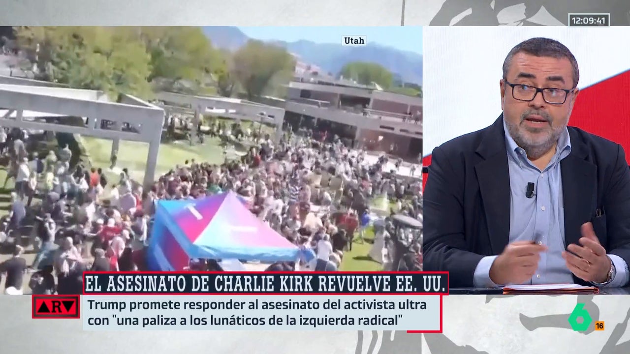 Pedro Rodríguez, tras el asesinato del activista Charlie Kirk: "EEUU se hunde en una espiral de sectarismo"