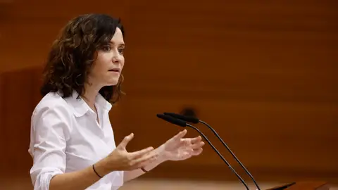 La presidenta de la Comunidad de Madrid, Isabel Díaz Ayuso, en la Asamblea de Madrid La presidenta de la Comunidad de Madrid, Isabel Díaz Ayuso, en la Asamblea de Madrid