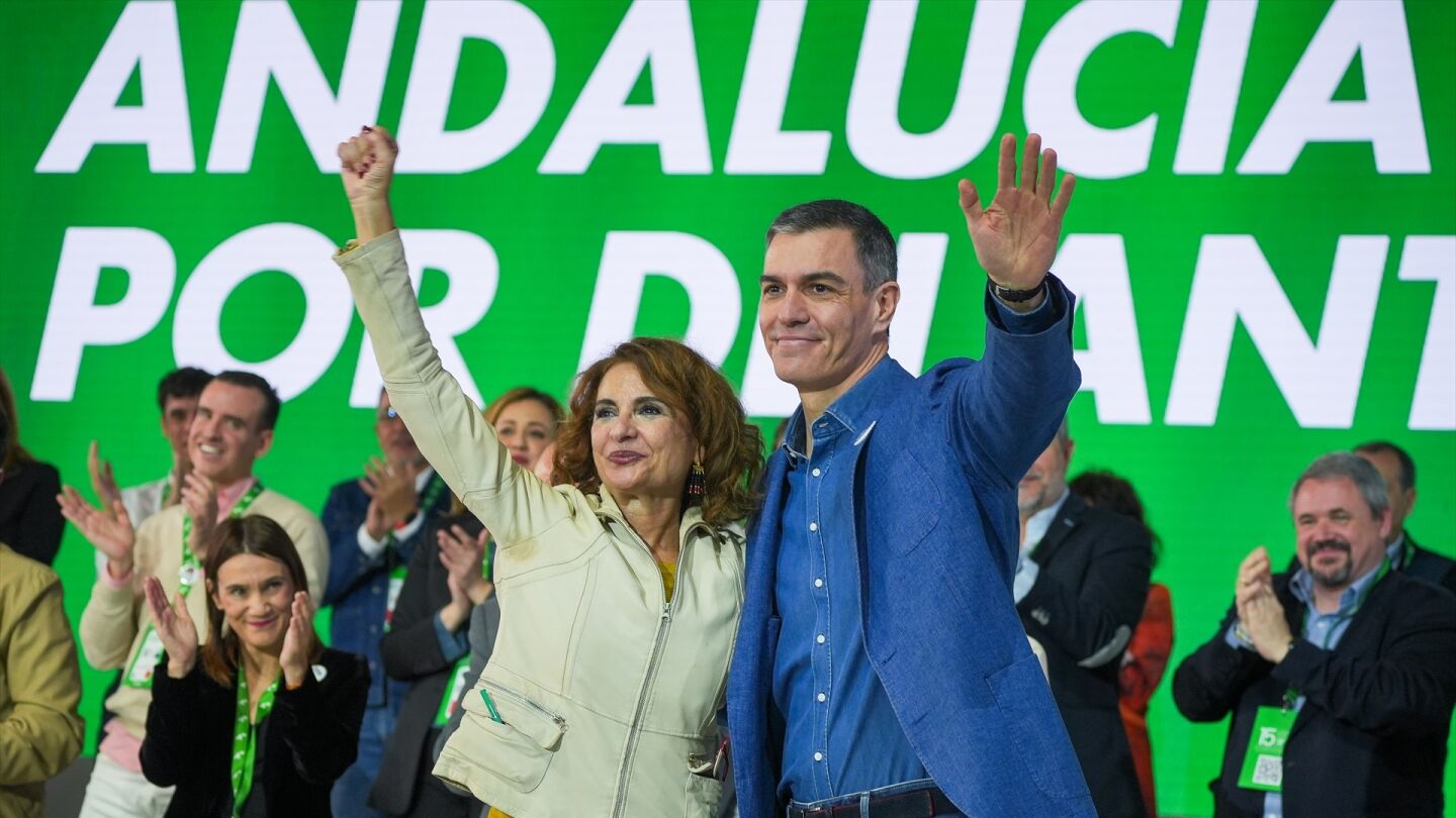 S&aacute;nchez y Montero en un acto del PSOE en Andaluc&iacute;a
