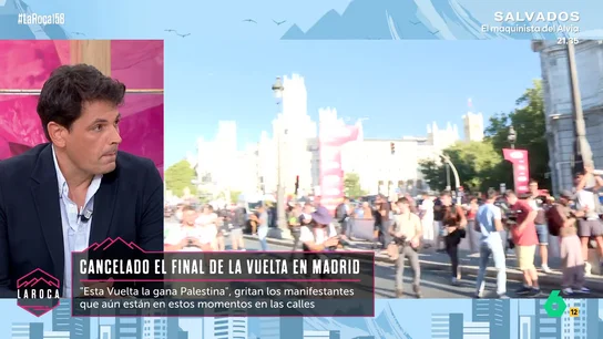 José María Olmo, tajante con el Gobierno ante las protestas de La Vuelta: "Manda a los manifestantes contra su propia policía" José María Olmo, tajante con el Gobierno ante las protestas de La Vuelta: "Manda a los manifestantes contra su propia policía"