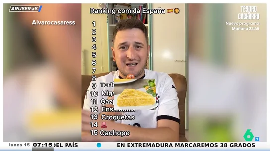 Los 15 platos más representativos de España, según un tiktoker: "El cachopo es como Melendi: fuera de Asturias, no lo recomiendo" Los 15 platos más representativos de España, según un tiktoker: "El cachopo es como Melendi: fuera de Asturias, no lo recomiendo"