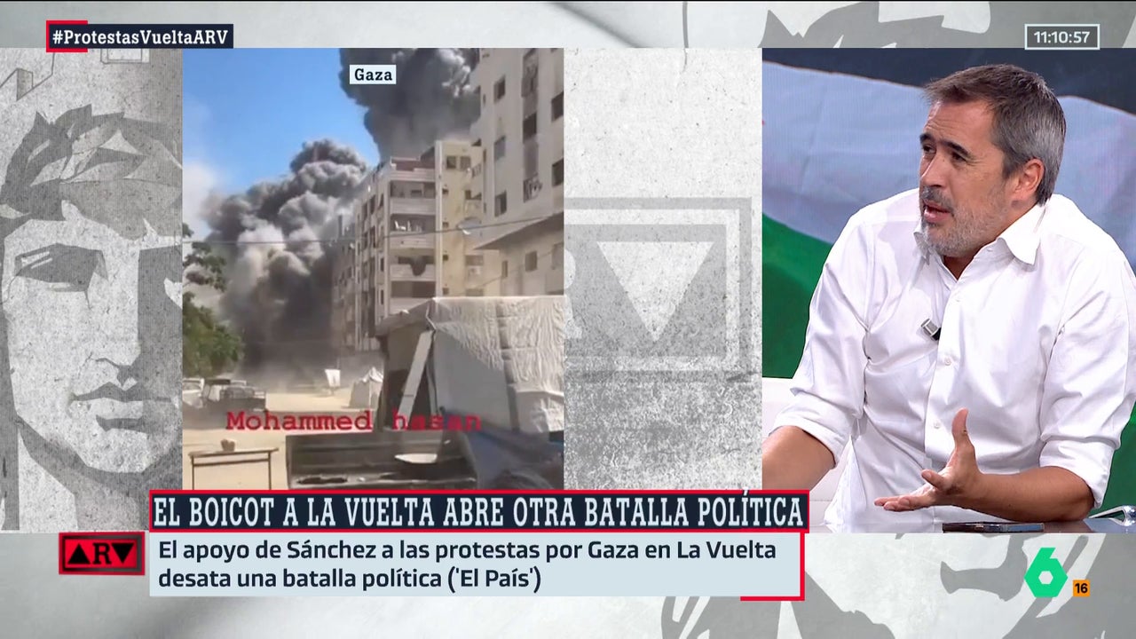Carlos Cué se pregunta "por qué narices" La Vuelta ha mantenido al equipo de Israel todo el tiempo: "Es un delirio"