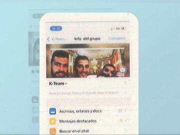 Imagen del grupo del WhatsApp de 'La Manada' de Castelldefels, una foto de 'La Manada' de San Fermín