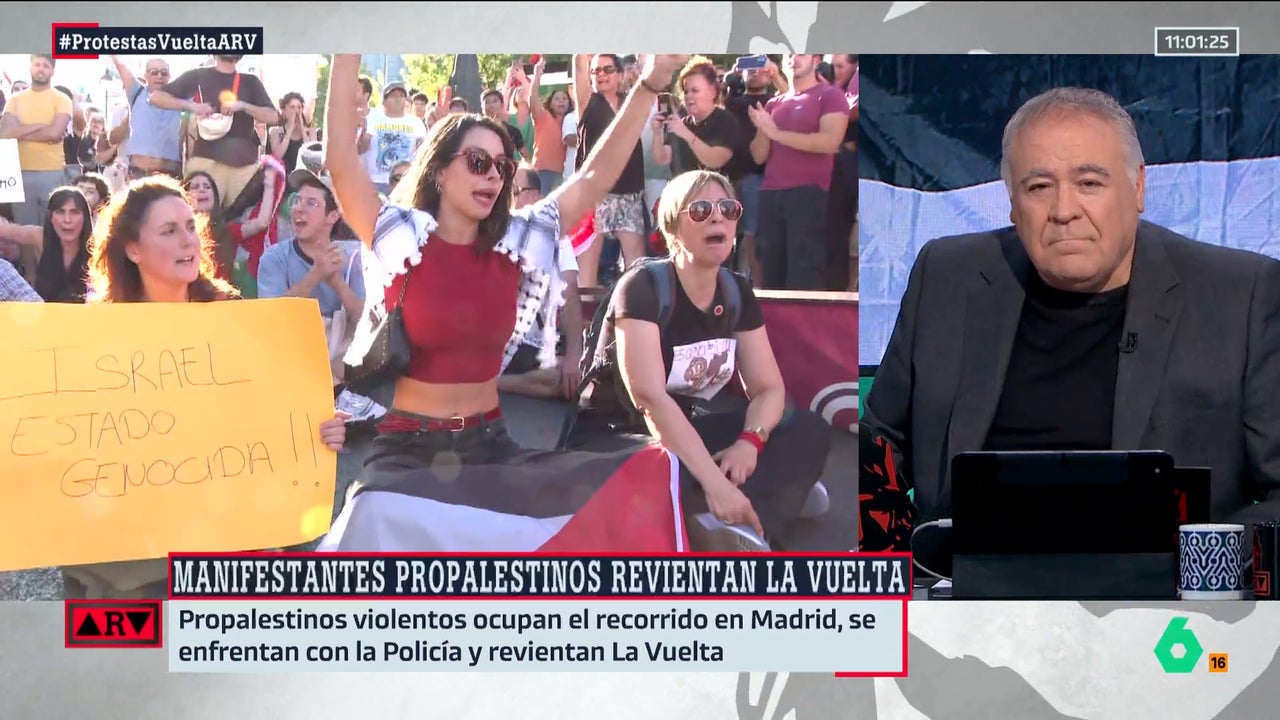 Ferreras, ante las "legítimas" protestas en La Vuelta: "Querían lanzar un grito de dignidad contra la barbarie del Gobierno de Israel"