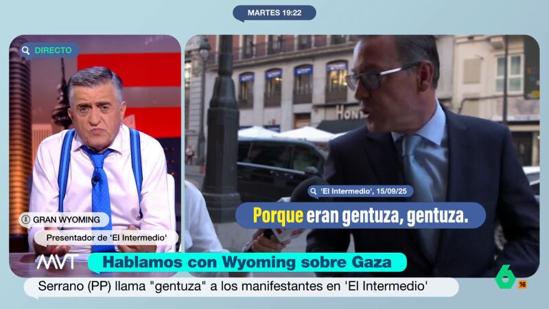 Wyoming, tras llamar el PP "gentuza" a los manifestantes de Madrid: "Es inadmisible, estamos tragando demasiado"