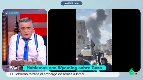 Wyoming exige a Serrano que se disculpe con los manifestantes: "Un cargo público jamás debe llamar gentuza a los ciudadanos" El presentador de El Intermedio reflexiona sobre alguna de las medidas llevadas a cabo como protesta contra el genocidio que está llevando a cabo Israel en Gaza. "No entiendo por qué todo va pasito a pasito", afirma.