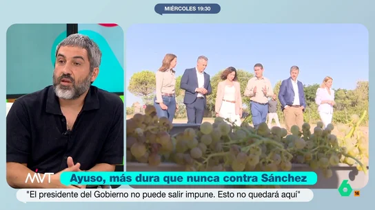 Pedro Águeda: "A veces es muy difícil encontrar las diferencias entre el PP madrileño y Vox" El periodista considera que la presidenta de la Comunidad de Madrid tiene "sometidos y bien fijados a Vox en Madrid" y que es complicado ver las diferencias entre ambos partidos "en ese discurso de embrutecimiento de la política".