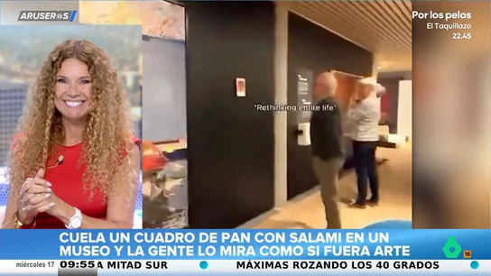 La broma viral de un joven al colar un bocadillo de salami como una obra de arte en un museo La broma viral de un joven al colar un bocadillo de salami como una obra de arte en un museo