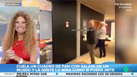 La broma viral de un joven al colar un bocadillo de salami como una obra de arte en un museo La broma viral de un joven al colar un bocadillo de salami como una obra de arte en un museo