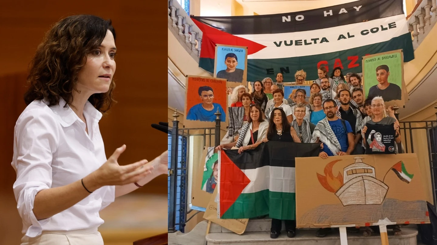 Profesores de Madrid denuncian órdenes del Gobierno de Ayuso para retirar cualquier apoyo a Palestina de los colegios Profesores de Madrid denuncian órdenes del Gobierno de Ayuso para retirar cualquier apoyo a Palestina de los colegios