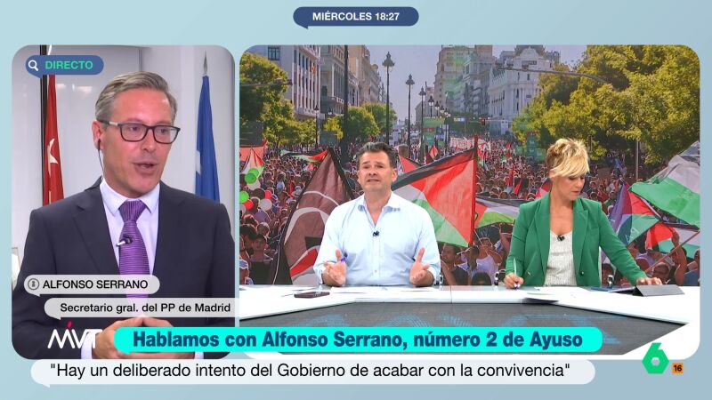 Iñaki López, a Serrano sobre el doble rasero de Ayuso con Ucrania y Gaza en los colegios: "¿Por qué hay víctimas de primera y segunda?"