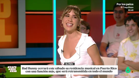 Este ha sido el divertido lapsus de María Gómez en pleno directo: "Pido el VAR" El lugar de origen de Bad Bunny ha dado lugar a un cómico momento en Zapeando. La zapeadora ha comenzado a hablar sobre el artistas y el fin de su residencia musical en Puerto Rico cuando una sílaba le ha jugado una mala pasada.