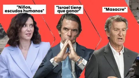 El PP se enreda con el genocidio en Gaza: Feijóo lo llama ahora "masacre" mientras Ayuso y Aznar justifican a Israel El PP se enreda con el genocidio en Gaza: Feijóo lo llama ahora "masacre" mientras Ayuso y Aznar justifican a Israel