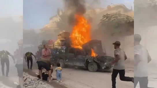 Atacados en plena huida: las duras imágenes de un bombardeo de Israel a un vehículo que salía de Ciudad de Gaza Atacados en plena huida: las duras imágenes de un bombardeo de Israel a un vehículo que salía de Ciudad de Gaza